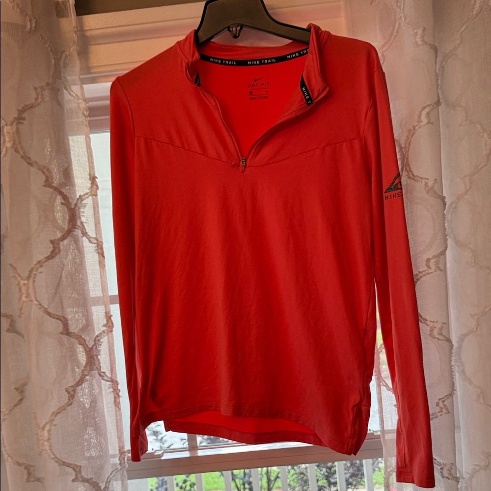 Nike Men's Bright Red Zip-Up Sweater
